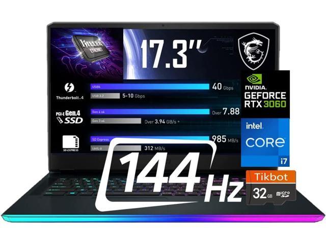MSI GE76 Raider - 17.3" 144 Hz IPS Customized Gaming Laptop - Intel Core i7 12th Gen 12700H (4.70GHz) - NVIDIA GeForce RTX 3060 Laptop GPU - 16 GB DDR4 - 1024GB NVMe SSD - Windows 11 Home