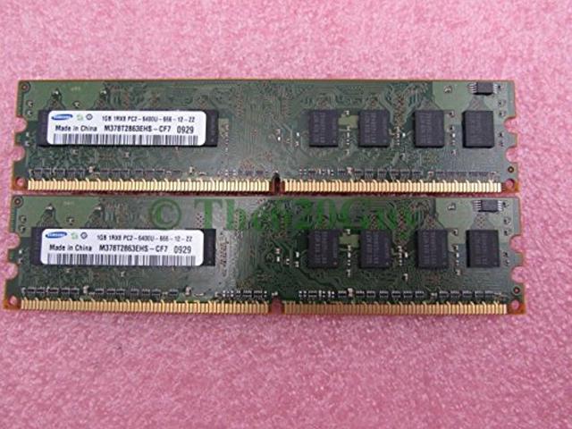 samsung m378t2863ehs-cf7 2gb 2 x 1gb pc2-6400u ddr2 800 desktop memory kit