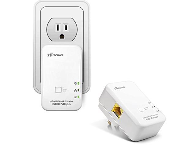 7inova av500 powerline ethernet adapter kit for wired network expanding - mini, plug&work, power saving