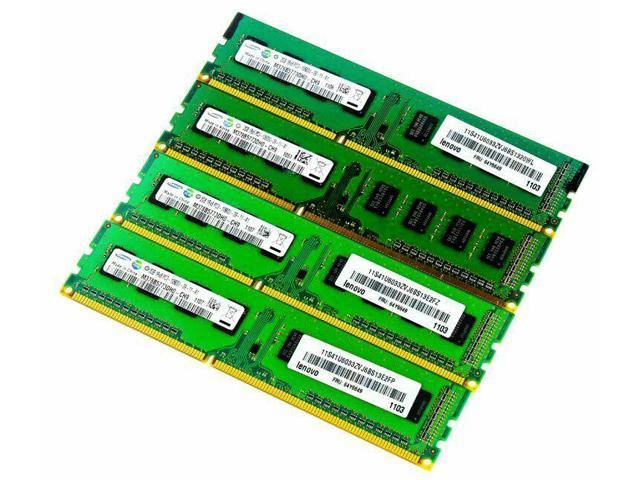 Lot Of 4  M378b5773dh0-Ch9 2Gb Pc3-10600U Ram Memory Module