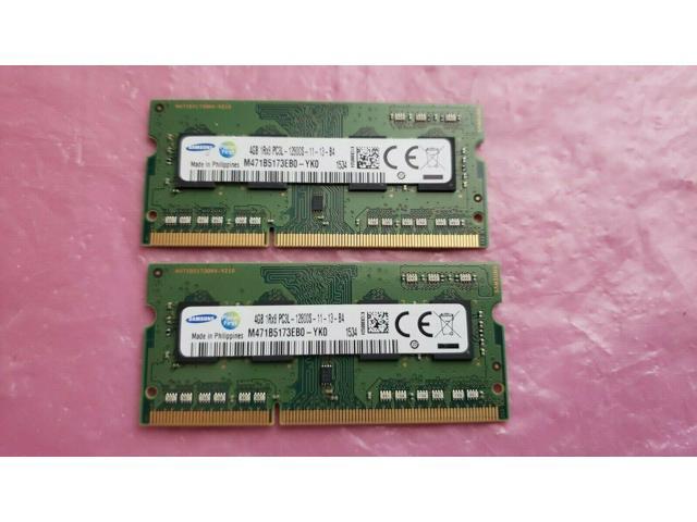 8Gb (2X4gb) Pc3l 12800 Ddr3l 1600Mhz Laptop Memory Ram 1Rx8 Matched Sets