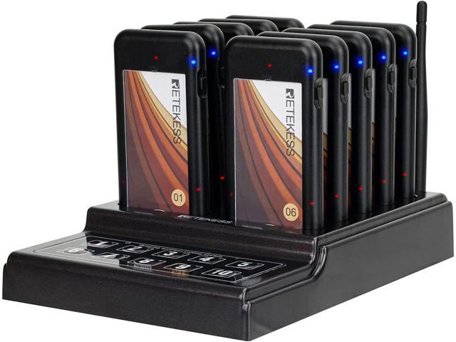 Retekess TD174 Restaurant Pager System, Long Working Distance Pager, Restaurant Waiting Buzzers,10 Guest Pagers for Food Truck, Restaurant, Food Court