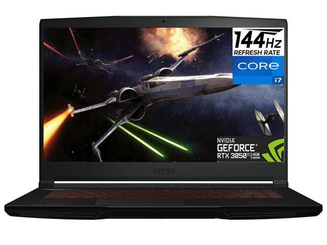 MSI GF63 15.6" 144Hz Gaming Laptop: Intel Core i7-11800H RTX 3050 TI 4G GDDR6, 16GB DDR4  512GB PCIe SSD,144Hz 15.6 Full HD IPS Type Display, Thunderbolt 4, HDMI, USB-C, Wi-Fi 6, Win11