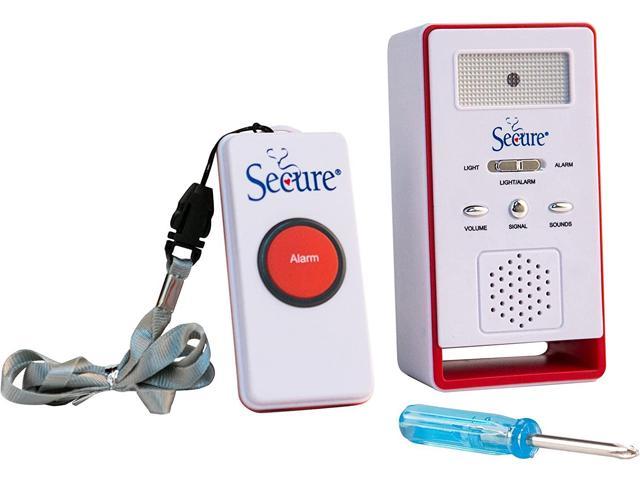 Secure SWCB-1 Wireless Remote Nurse Alert System - SOS Help Pendant Call Button and Caregiver Pager Kit - 500+ Ft Range  (1 Transmitter Set)