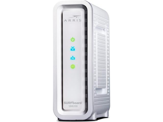 ARRIS SURFboard SB8200 DOCSIS 3.1 Cable Modem | Approved for Comcast Xfinity, Cox, Charter Spectrum, & more | Two 1 Gbps Ports | 1 Gbps Max Internet Speeds | 4 OFDM Channels | 2 Year Warranty
