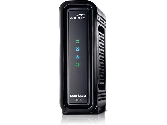 ARRIS SURFboard SB6190 DOCSIS 3.0 32 x 8 Gigabit Cable Modem | Comcast Xfinity, Cox, Spectrum | 1 Gbps Port | 800 Mbps Max Internet Speeds | Easy Set-up with SURFboard Central App | 2 Year Warranty