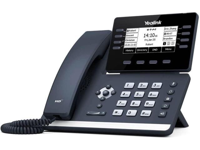 Yealink T53W IP Phone, 12 VoIP Accounts. 3.7-Inch Graphical Display. USB 2.0, 802.11ac Wi-Fi, Dual-Port Gigabit Ethernet, 802.3af PoE