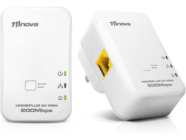 AV200 Nano Powerline Ethernet Adapter Kit Pack, Mains Network Bridge Extender