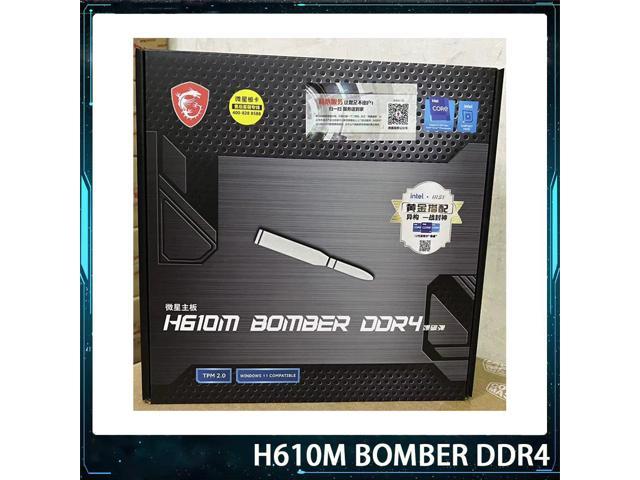 H610M BOMBER DDR4 For Msi LGA1700 DDR4 64G SATA3*4 M.2 USB3.2 Support I9 M-ATX Desktop Motherboard Original Quality Fast Ship NEW