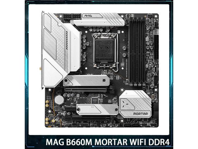 New MAG B660M MORTAR WIFI DDR4 For Msi LGA1700 DDR4 128G SATA3*6 M.2*2 USB3.2 Support I9 Mirco-ATX Desktop Motherboard Original Quality Fast Ship
