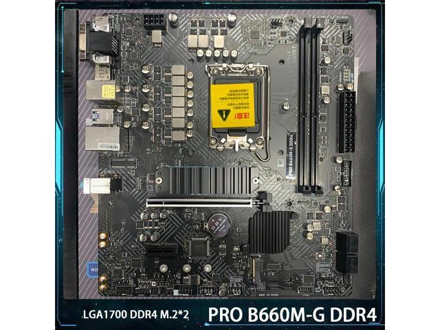 New PRO B660M-G DDR4 For Msi LGA1700 DDR4 64G SATA3*4 M.2*2 USB3.2 Gen1 Support I9 Mirco-ATX Desktop Motherboard Original Quality Fast Ship