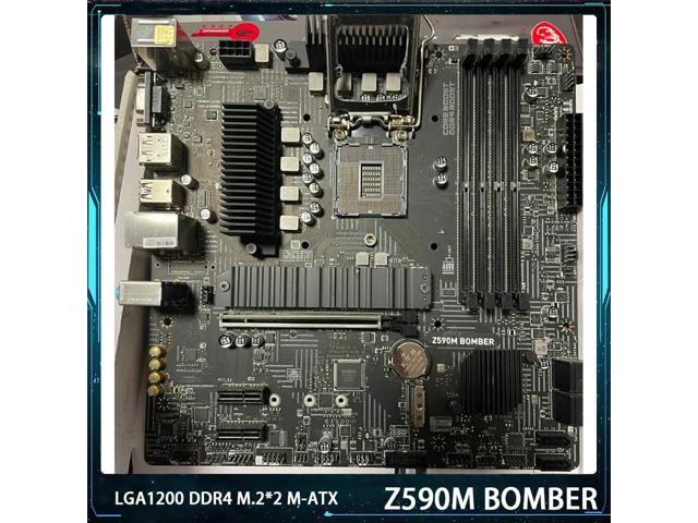New Z590M BOMBER For Msi LGA1200 DDR4 128G SATA3*6 M.2*2 USB3.2 Support I9 M-ATX Desktop Motherboard Original Quality Fast Ship
