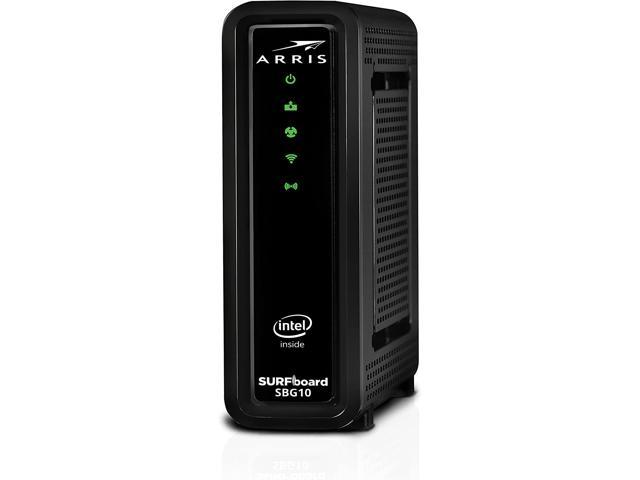 Surfboard Sbg10 Docsis 3.0 16 X 4 Gigabit Cable Modem and Ac1600 Wi-fi Router | Comcast Xfinity, Cox, Spectrum | Two 1 Gbps Ports | 400 Mbps Max Internet Speed | Surfboard App | 2 Year Warranty