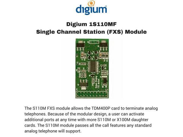 Digium 1S110MF - Single Channel Station (FXS) Module