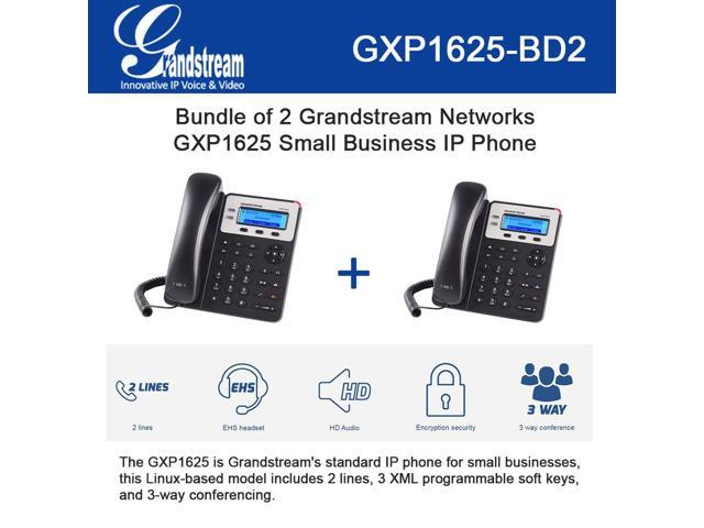 Grandstream GXP1625, 2 SIP acct., SMB IP Phone, Multi-language PoE  Bundle of 2