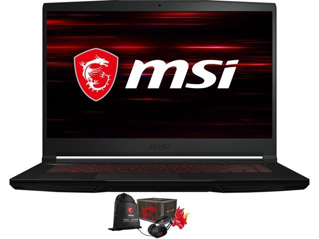 MSI GF63 Thin-15 Gaming & Entertainment Laptop (Intel i5-10500H 6-Core, 15.6" 60Hz Full HD (1920x1080), NVIDIA GTX 1650 [Max-Q], 8GB RAM, 256GB  SATA SSD, Backlit KB, Win 11 Home) with Loot Box