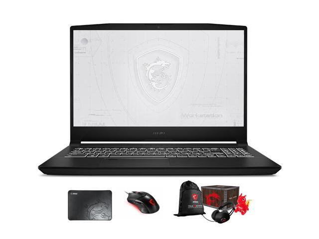 MSI WF66 11UJ-267 Workstation Laptop (Intel i7-11800H 8-Core, 15.6" 60Hz Full HD (1920x1080), NVIDIA RTX A2000, 16GB RAM, 1TB  HDD, Backlit KB, Wifi, Win 10 Pro) with Loot Box , Clutch GM08 , Pad