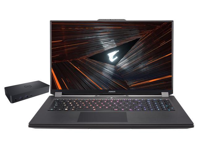 Gigabyte AORUS 17 XE4 Gaming Laptop (Intel i7-12700H 14-Core, 17.3" 360Hz Full HD (1920x1080), NVIDIA RTX 3070 Ti, 16GB RAM, 2x1TB PCIe SSD (2TB), Backlit KB, Wifi, Win 11 Home) with D6000 Dock