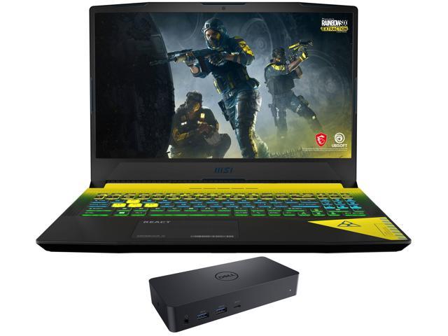 MSI Crosshair 15 Rainbow Six Gaming & Entertainment Laptop (Intel i7-12700H 14-Core, 15.6" 165Hz 2K Quad HD (2560x1440), NVIDIA RTX 3070, 16GB RAM, Win 11 Home) with D6000 Dock