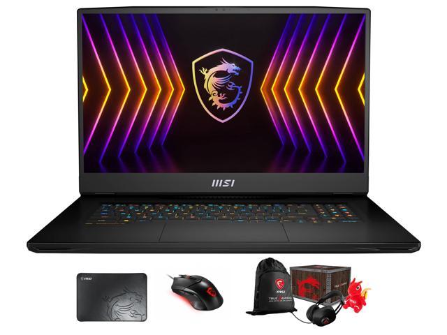 MSI TITAN GT77 12UHS Gaming & Entertainment Laptop (Intel i7-12800HX 16-Core, 17.3" 144Hz 4K Ultra HD (3840x2160), GeForce RTX 3080 Ti, Win 11 Pro) with Loot Box , Clutch GM08 , Pad