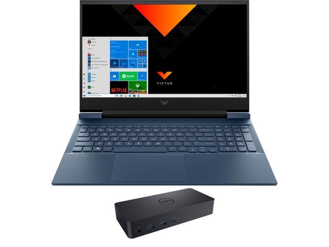 HP Victus 16 Gaming & Entertainment Laptop (Intel i5-11400H 6-Core, 16.1" 60Hz Full HD (1920x1080), NVIDIA GeForce RTX 3050, 8GB RAM, 256GB PCIe SSD, Backlit KB, Wifi, Win 11 Pro) with D6000 Dock
