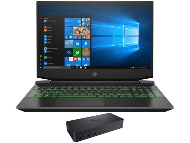 HP Pavilion 15z Gaming & Entertainment Laptop (AMD Ryzen 5 5600H 6-Core, 15.6" 144Hz Full HD (1920x1080), NVIDIA GTX 1650, 8GB RAM, 512GB  SATA SSD, Backlit KB, Wifi, Win 11 Home) with D6000 Dock