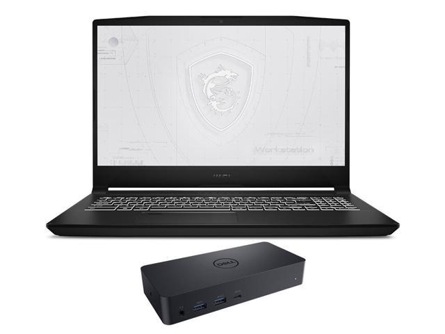 MSI WF66 11UJ-267 Workstation Laptop (Intel i7-11800H 8-Core, 15.6" 60Hz Full HD (1920x1080), NVIDIA RTX A2000, 16GB RAM, 1TB  SATA SSD, Backlit KB, Wifi, USB 3.2, HDMI, Win 11 Pro) with D6000 Dock
