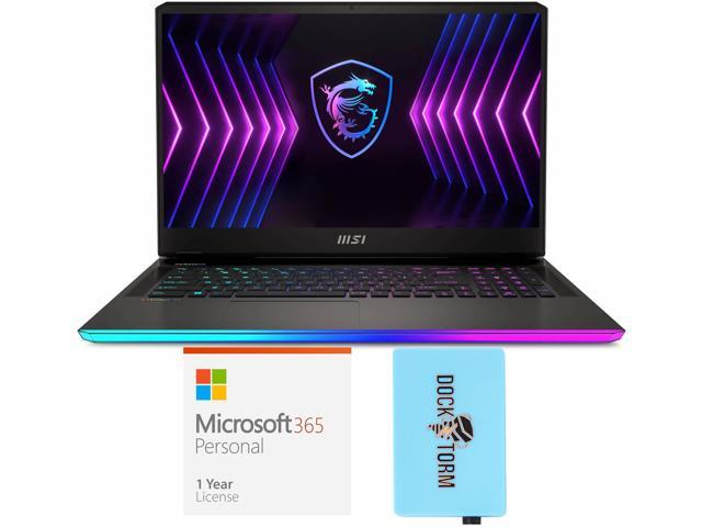 MSI Raider GE77HX  Gaming & Entertainment Laptop (Intel i7-12800HX 16-Core, 17.3" 360Hz Full HD (1920x1080), GeForce RTX 3080 Ti, Win 11 Home) with Microsoft 365 Personal , Hub
