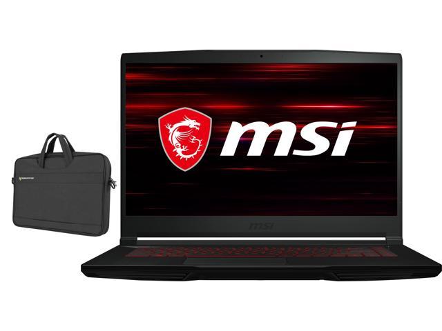 MSI GF63 Thin-15 Gaming & Entertainment Laptop (Intel i5-10500H 6-Core, 15.6" 60Hz Full HD (1920x1080), NVIDIA GTX 1650 [Max-Q], 8GB RAM, 256GB SSD, Backlit KB, Wifi, Win 10 Home) with Topload Bag