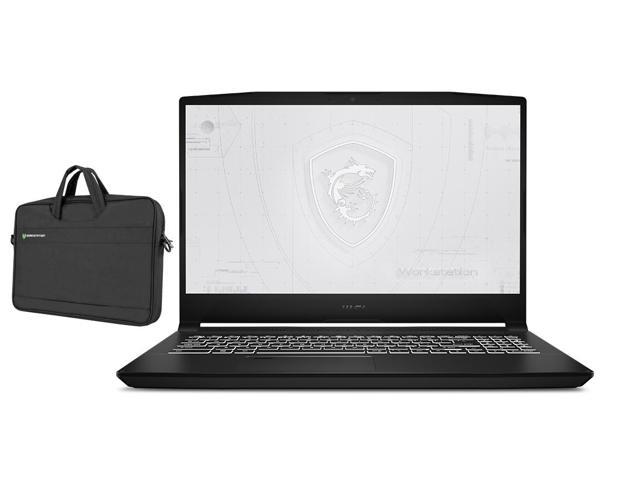 MSI WF66 11UJ-267 Workstation Laptop (Intel i7-11800H 8-Core, 15.6" 60Hz Full HD (1920x1080), NVIDIA RTX A2000, 16GB RAM, 1TB SSD, Backlit KB, Wifi, USB 3.2, HDMI, Webcam, Win 10 Pro) with Topload Bag