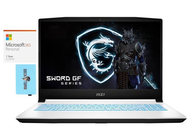 MSI Sword 15 A12UE Gaming & Entertainment Laptop (Intel i7-12650H 10-Core, 15.6" 144Hz Full HD (1920x1080), NVIDIA GeForce RTX 3060, 16GB RAM, Win 11 Home) with Microsoft 365 Personal , Hub