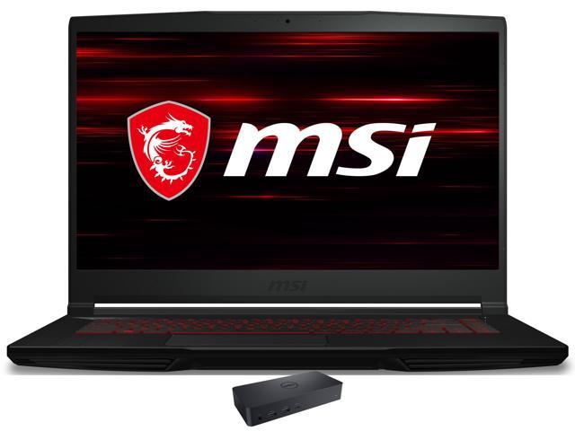 MSI GF63 Thin 11UC Gaming & Entertainment Laptop (Intel i5-11400H 6-Core, 15.6" 144Hz Full HD (1920x1080), NVIDIA RTX 3050, 64GB RAM, 2TB PCIe SSD, Backlit KB, Wifi, Win 10 Pro) with D6000 Dock