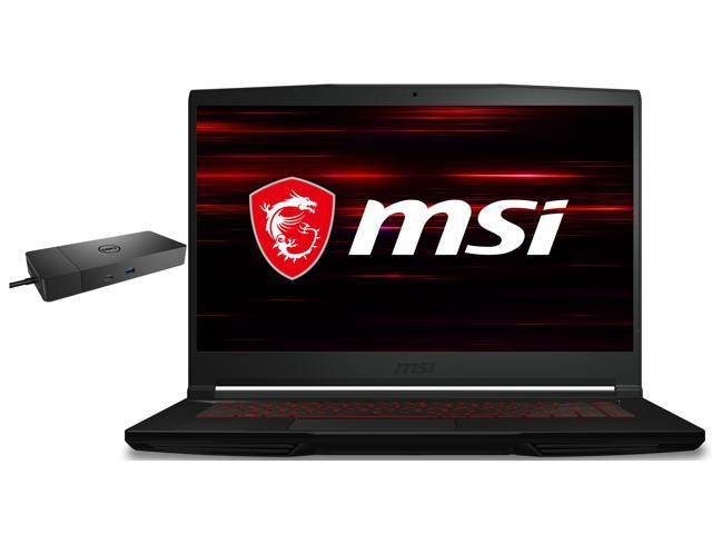 MSI GF63 Thin 11UC Gaming & Entertainment Laptop (Intel i5-11400H 6-Core, 15.6" 144Hz Full HD (1920x1080), NVIDIA RTX 3050, 8GB RAM, 500GB  HDD, Backlit KB, Wifi, Win 11 Home) with WD19S 180W Dock