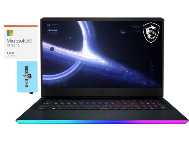 MSI GE76 Raider 11UE-1056 Gaming Laptop (Intel i7-11800H 8-Core, 17.3" 144Hz Full HD (1920x1080), NVIDIA RTX 3060, 16GB RAM, Win 10 Home) with Microsoft 365 Personal , Hub