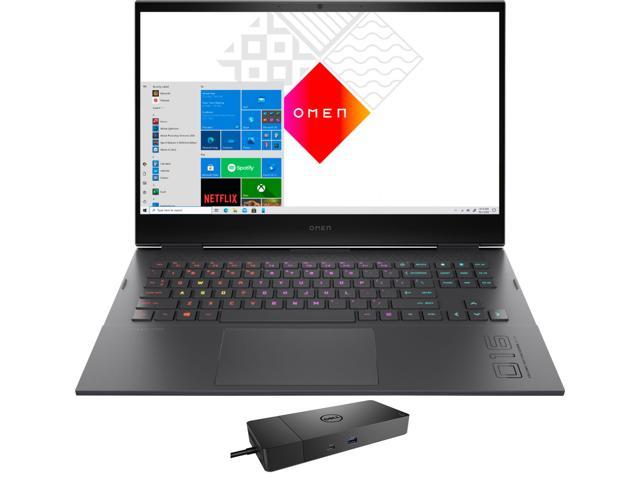 HP OMEN 16  Gaming & Entertainment Laptop (AMD Ryzen 7 5800H 8-Core, 16.1" 144Hz Full HD (1920x1080), GeForce RTX 3050 Ti, 16GB RAM, 512GB SSD, Backlit KB, Wifi, Win 10 Home) with WD19S 180W Dock