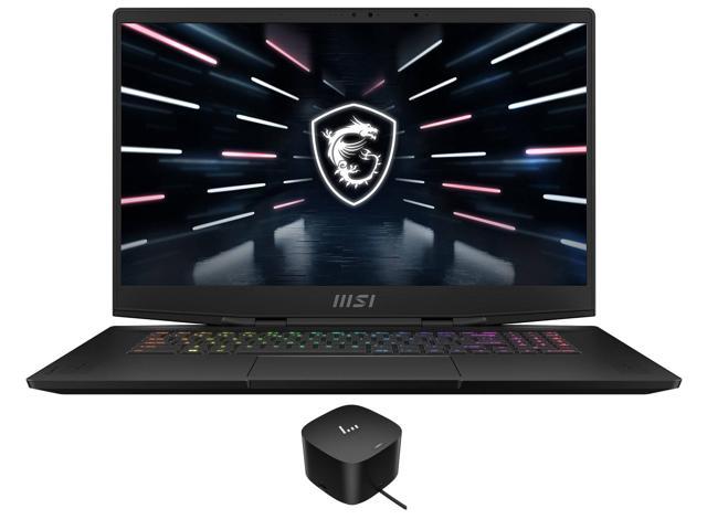 MSI Stealth GS77 -17 Gaming & Entertainment Laptop (Intel i7-12700H 14-Core, 17.3" 240Hz 2K Quad HD (2560x1440), NVIDIA RTX 3080 Ti, 32GB DDR5 4800MHz RAM, 1TB SSD, Win 11 Pro) with 120W G4 Dock