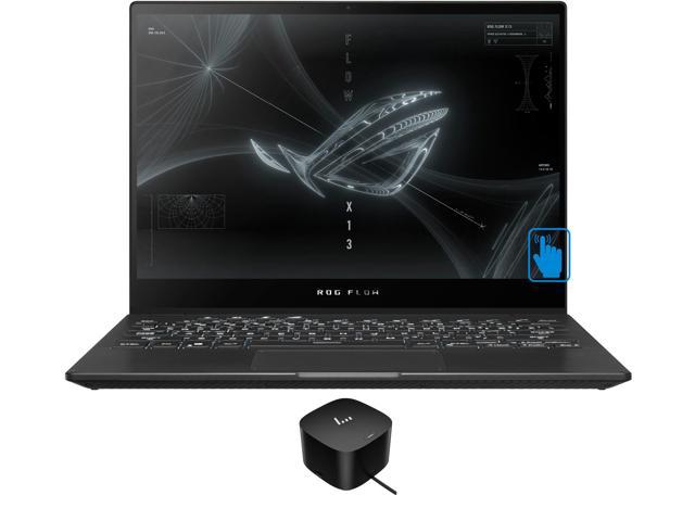 ASUS ROG Gaming & Entertainment Laptop (AMD Ryzen 9 6900HS 8-Core, 13.4" 120Hz Touch Wide UXGA (1920x1200), GeForce RTX 3050 Ti, 16GB LPDDR5 6400MHz RAM, 1TB SSD, Win 11 Home) with 120W G4 Dock