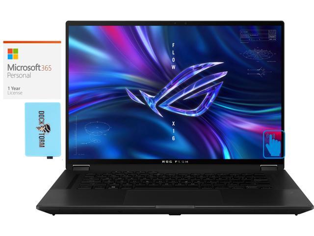 ASUS ROG Flow X16 GV601 Gaming & Entertainment Laptop (AMD Ryzen 9 6900HS 8-Core, 16.0" 165Hz Touch Wide QXGA (2560x1600), NVIDIA GeForce RTX 3060, Win 11 Home) with Microsoft 365 Personal , Hub