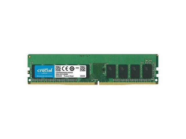 Crucial 8GB DDR4 2400 (PC4 19200) 288-Pin UDIMM 1Rx8 ECC Unbuffered CL17 1.2v Desktop Memory Module - CT8G4WFS824A