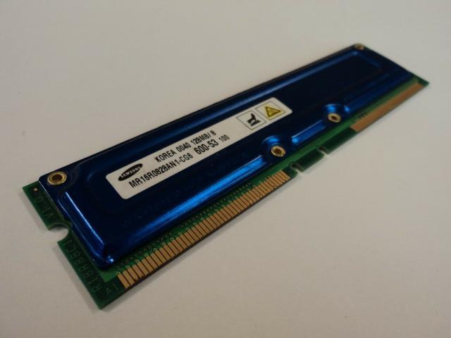 Samsung RAM Memory Module 128MB PC600-53 ECC 184-Pin RAMBUS MR18R0828AN1-CG6