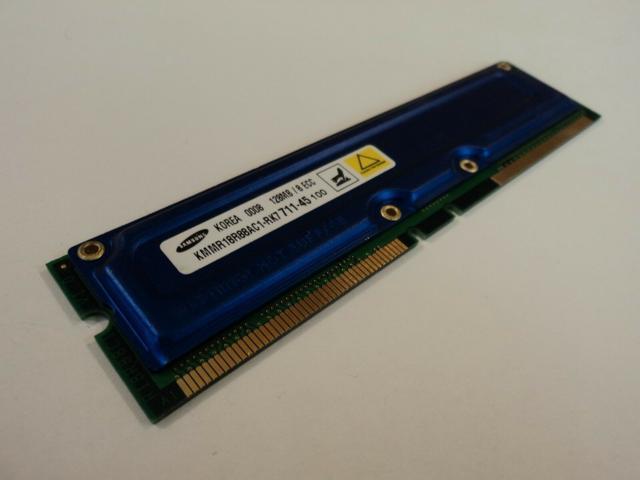 Samsung RAM Memory Module 128MB PC700 RDRAM RIMM ECC KMMR18R88AC1-RK7