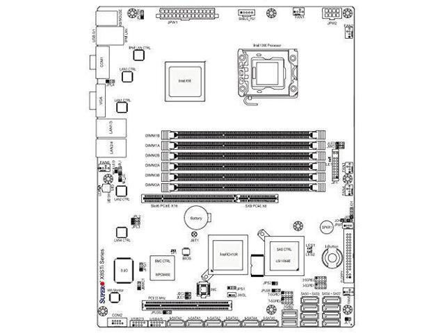 Supermicro X8STI-F-B LGA1366/ Intel X58/ DDR3-1333/ V&2GbE/ ATX Server Motherboard