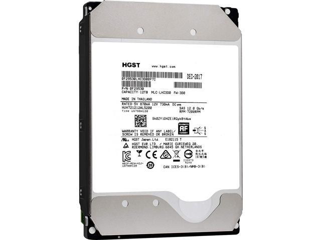 HGST Ultrastar DC HC520 HDD 12TB 7200 RPM SAS 12Gb/s Interface 3.5-Inch 512e ISE Helium Data Center Enterprise Internal Hard Disk Drive HUH721212AL5200 (0F29530)